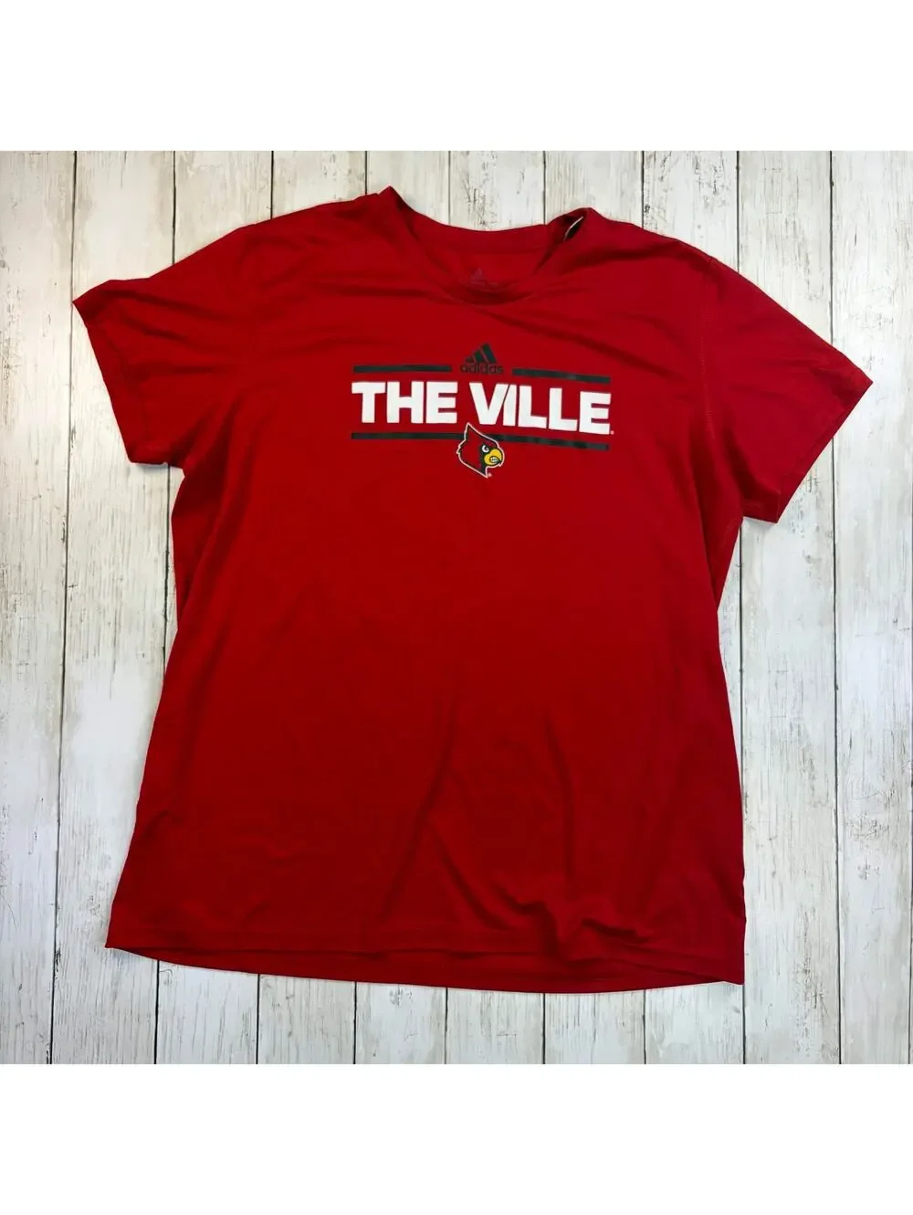 Adidas The Ville Red Louisville Cardinals T-Shirt Womens 2XL